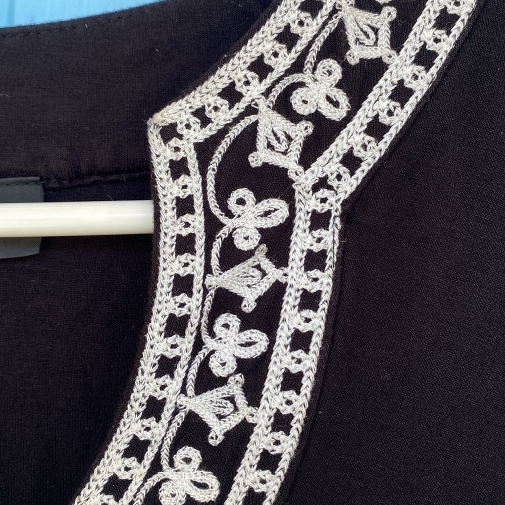 INC Dress Embroidered Black and White size petite small - Picture 2 of 11